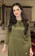Luxury Sheesha Silk unstiched 2pc (Army Green) SL-1964