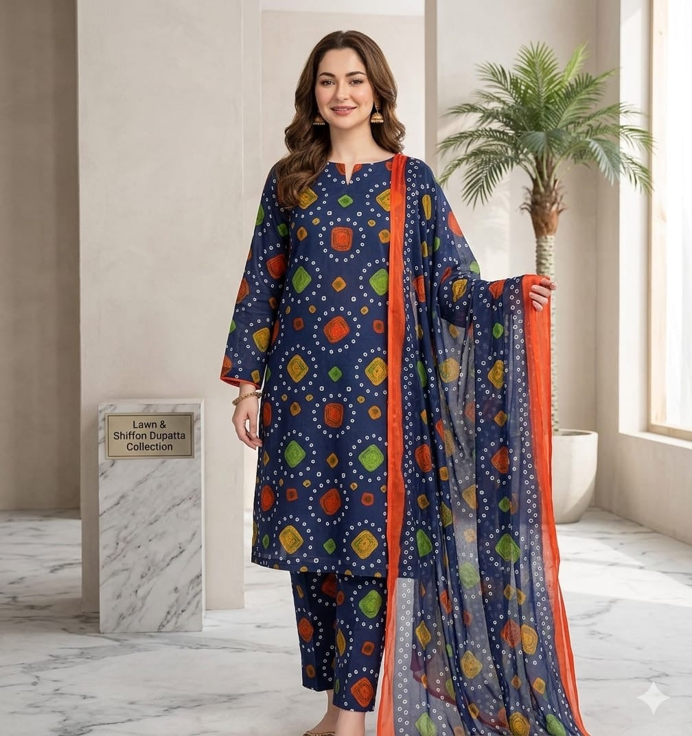 Chunri | Digital Printed Lawn 3pc | SL228