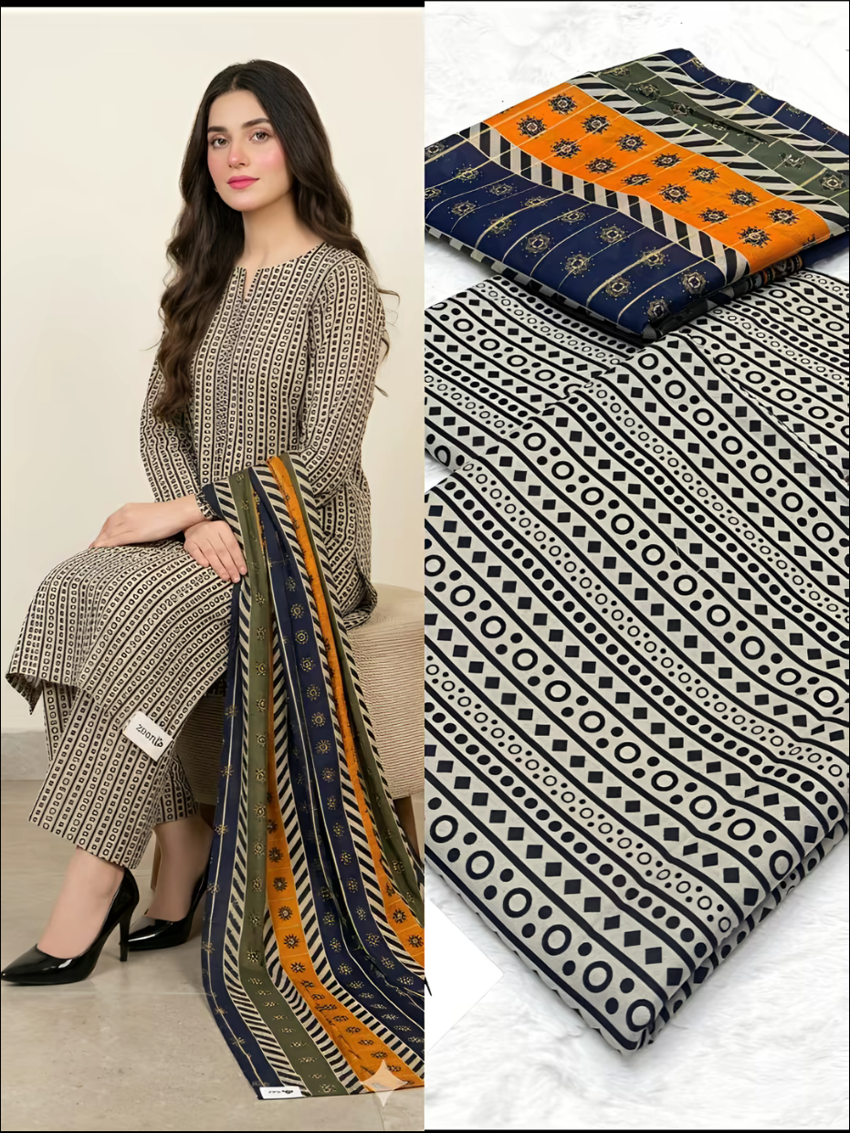 BIN SAEED | Digital Printed Lawn 3pc | SL-355B