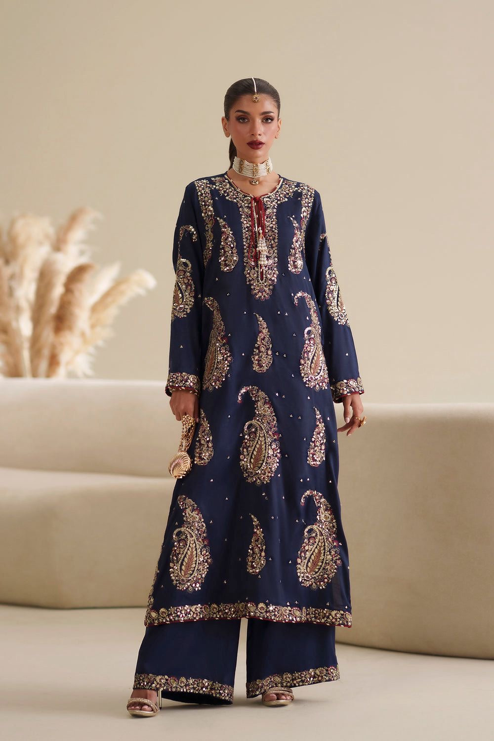 ETHNIC | FESTIVE SILK EMBROIDERED 2pc | SL-1938