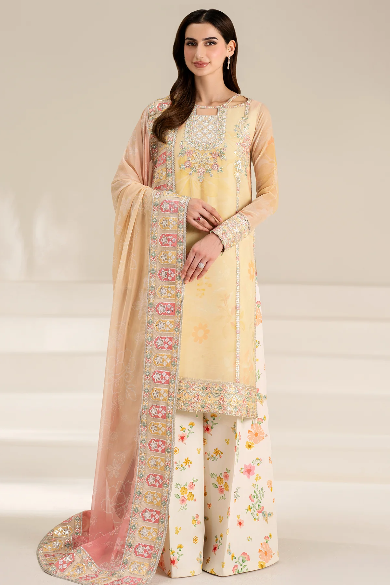 Floral Ray By Farasha-Printed Embroidered Unstiched Lawn 3pc (SL-1252)