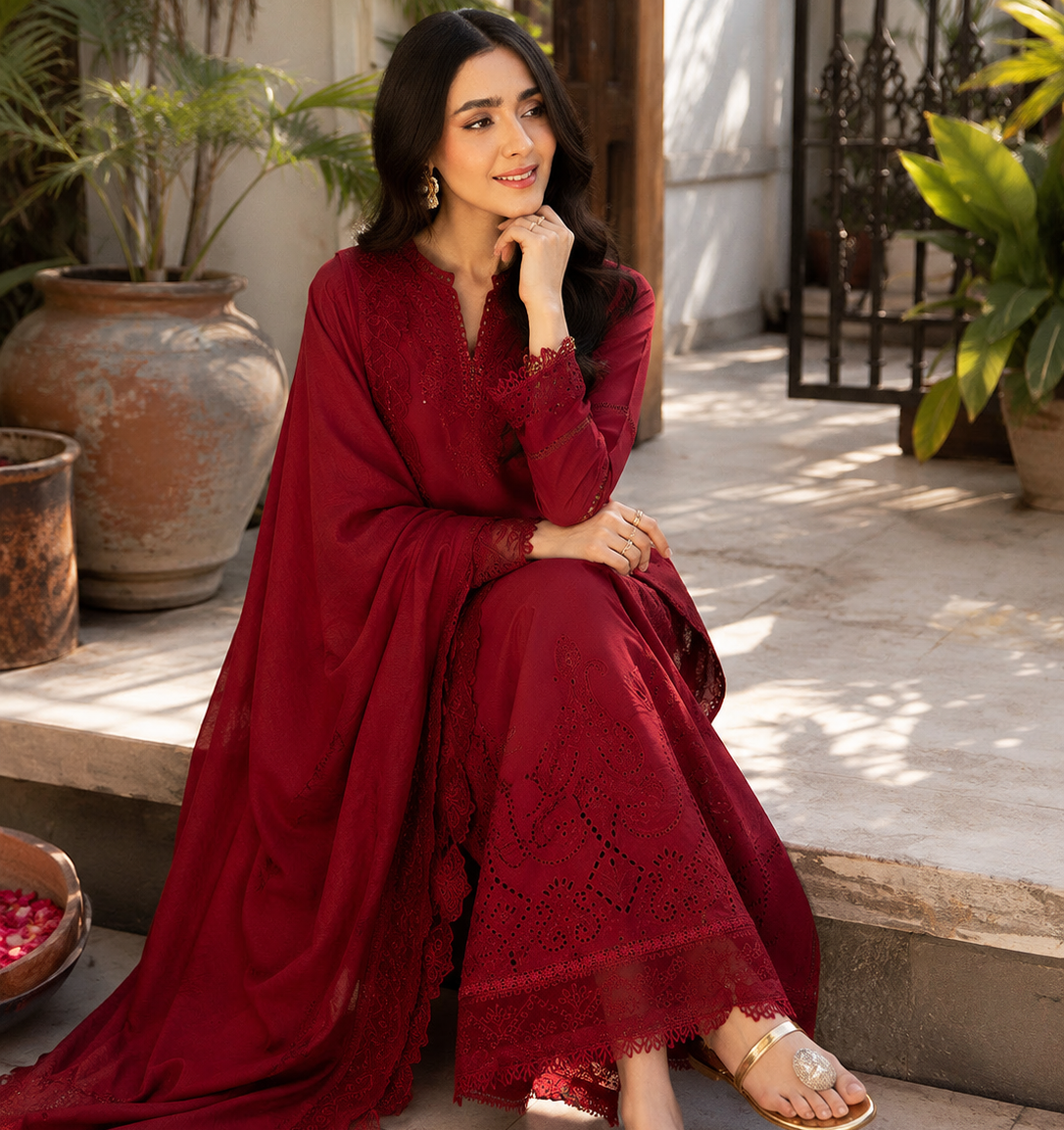 IZEL | RAHMA | FESTIVE COLLECTION | EMBROIDERED 3pc | SL-348