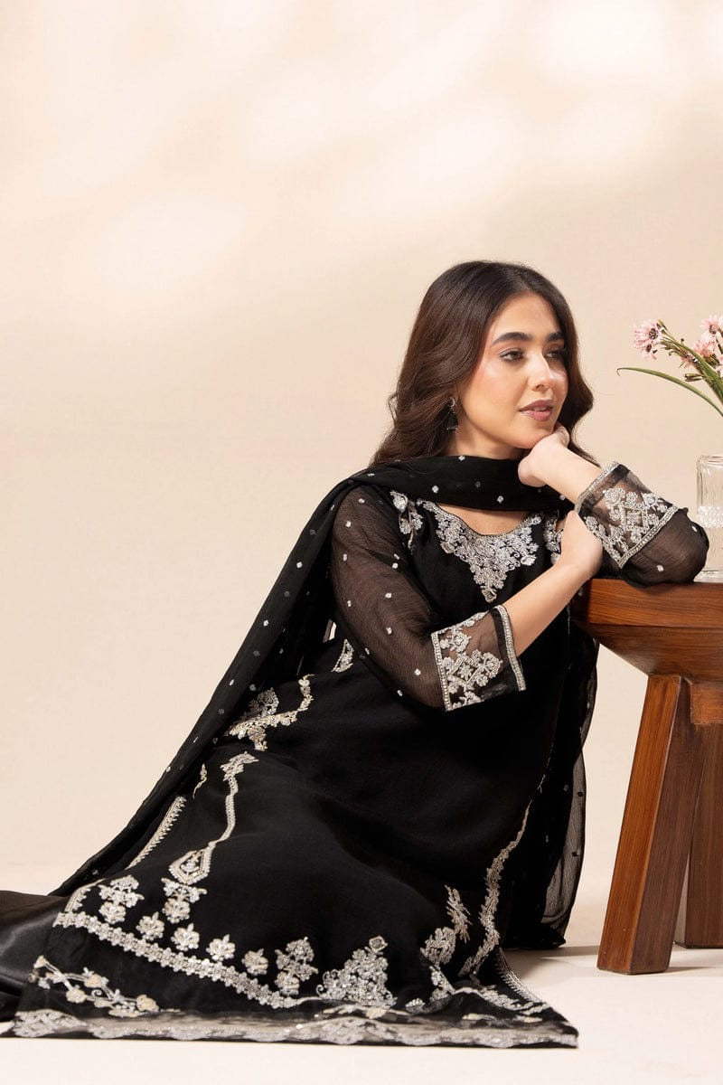 Zirsha | Luxury Embroidered 3pc | SL-1010 Black