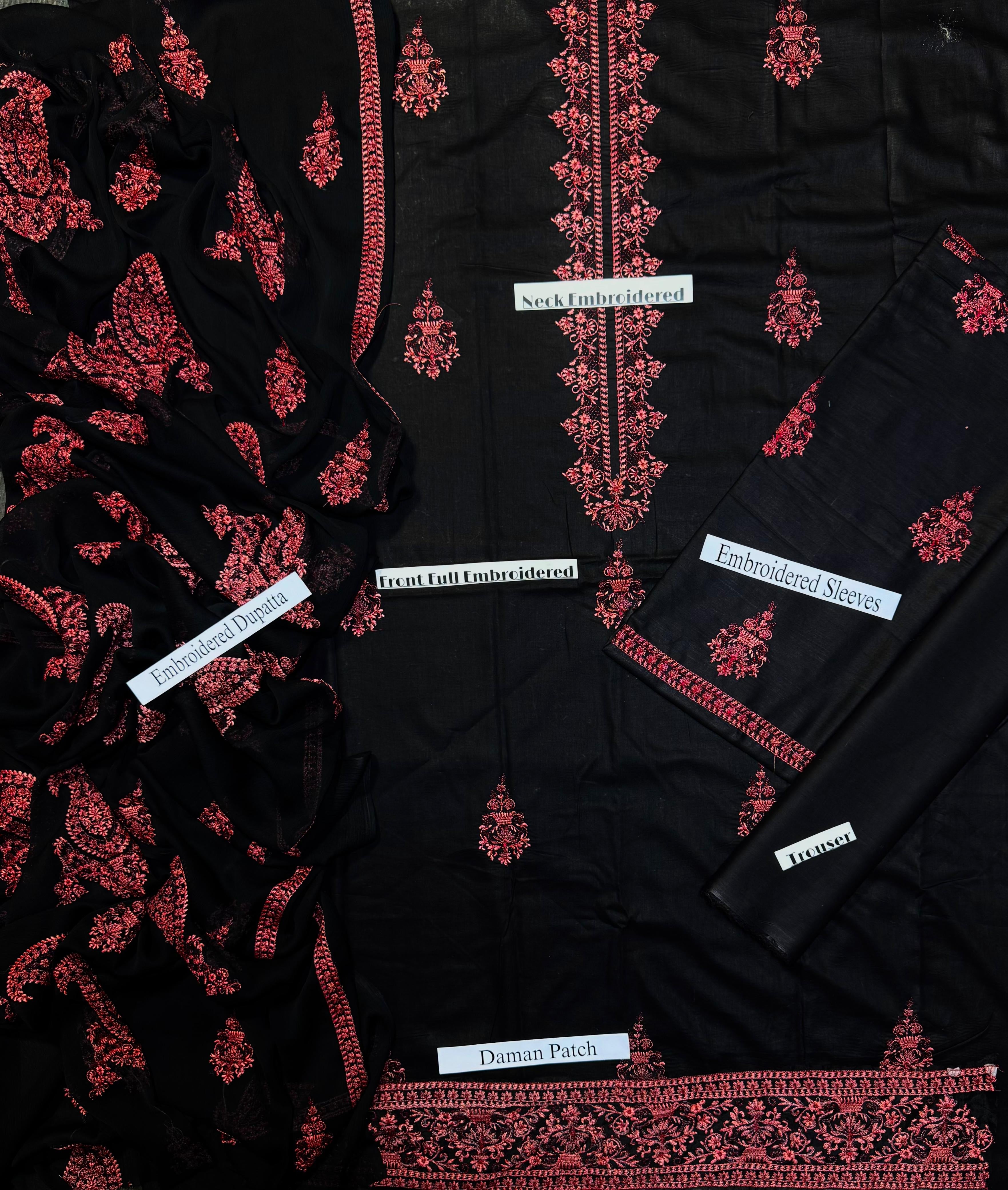 BAREEZE HEAVY EMBROIDERED LAWN 3pc (SL-1127)