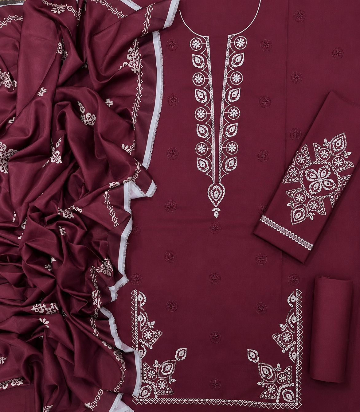 IZNIK | LUXURY EMBROIDERED DHANAK UNSTITCHED 3pc | SL-109