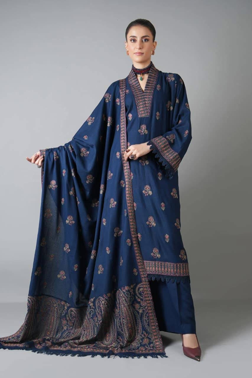 BAREEZE | LUXURY EMBROIDERED DHANAK UNSTITCHED 3pc | SL-6268