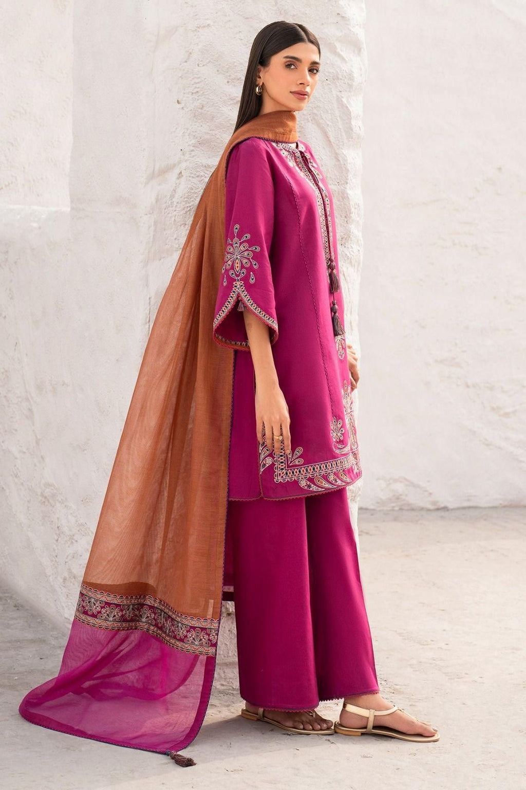 JAZMINE-DHANAK EMBROIDERED UNSTICHED WINTER 3pc (SL-6319)