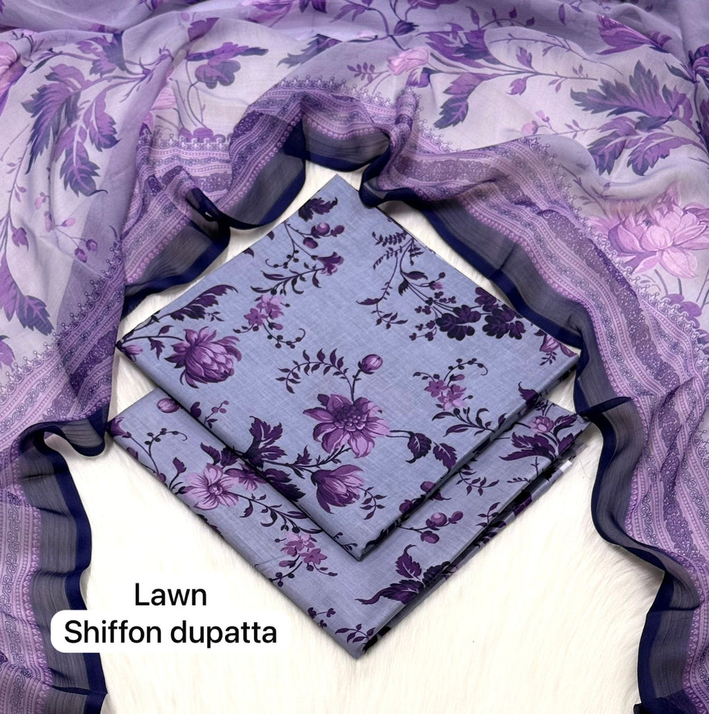 IZNIK | Digital Printed Lawn 3pc | SL228