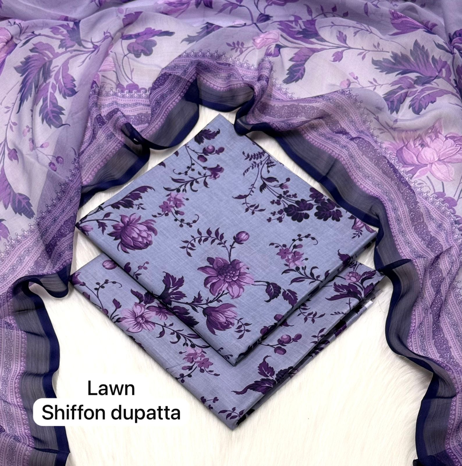 IZNIK | Digital Printed Lawn 3pc | SL228