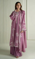CROSS STICH | LUXURY EMBROIDERED DHANAK UNSTITCHED 3pc | SL-946