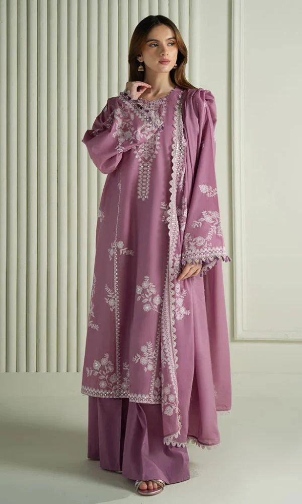 CROSS STICH | LUXURY EMBROIDERED DHANAK UNSTITCHED 3pc | SL-946
