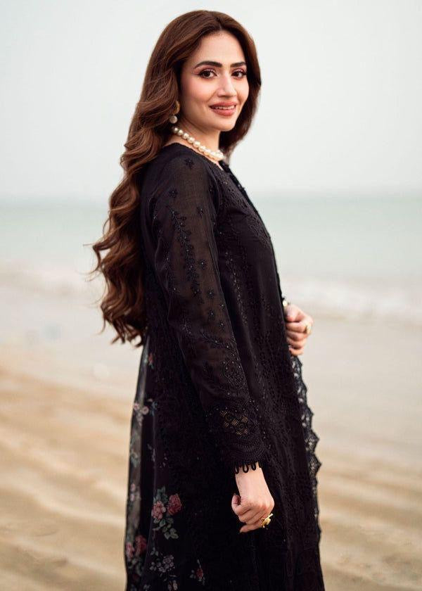 SANA-NUREH-EMBROIDERED LAWN UNSTICHED 3pc (SL-5014)