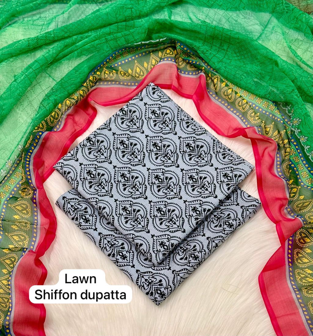 SANIA | Digital Printed Lawn 3pc | SL6139