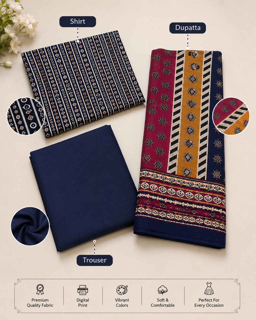 BIN SAEED | DIGITAL PRINTED LAWN 3pc | SL-655