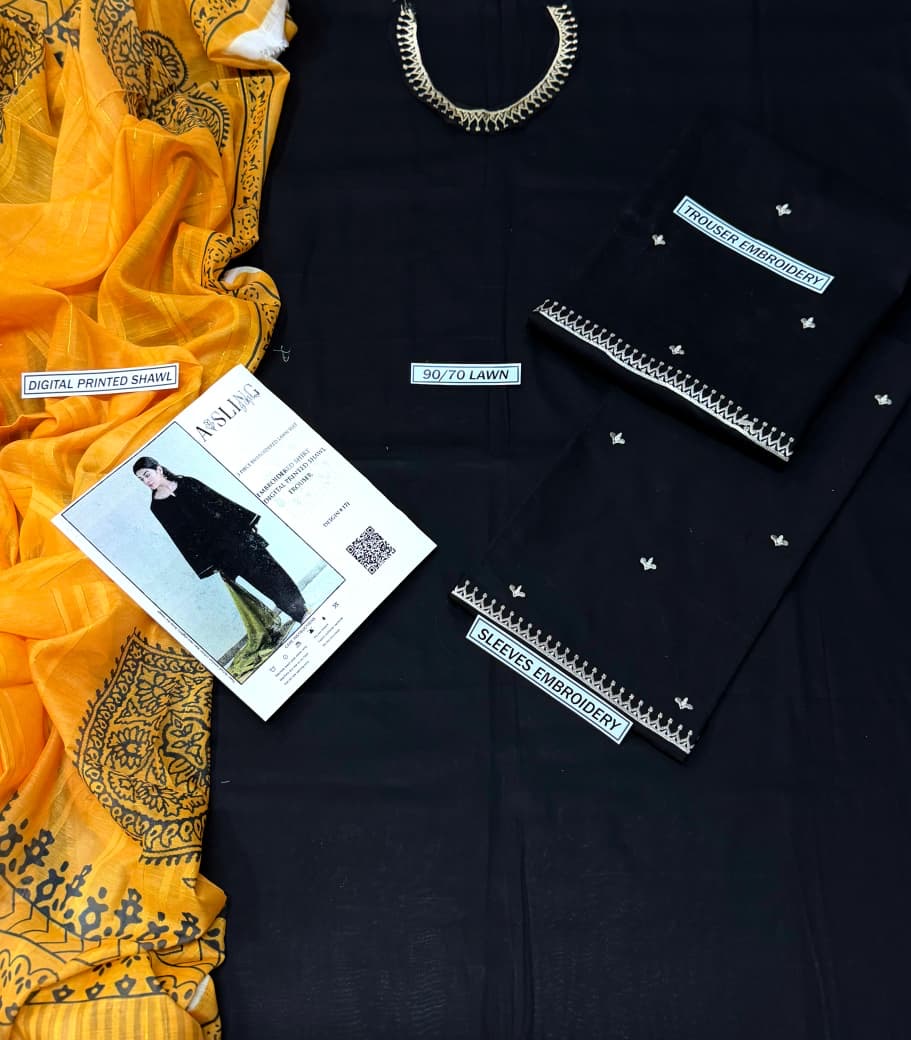 AISLING EMBROIDERED LAWN 3pc (SL-121)