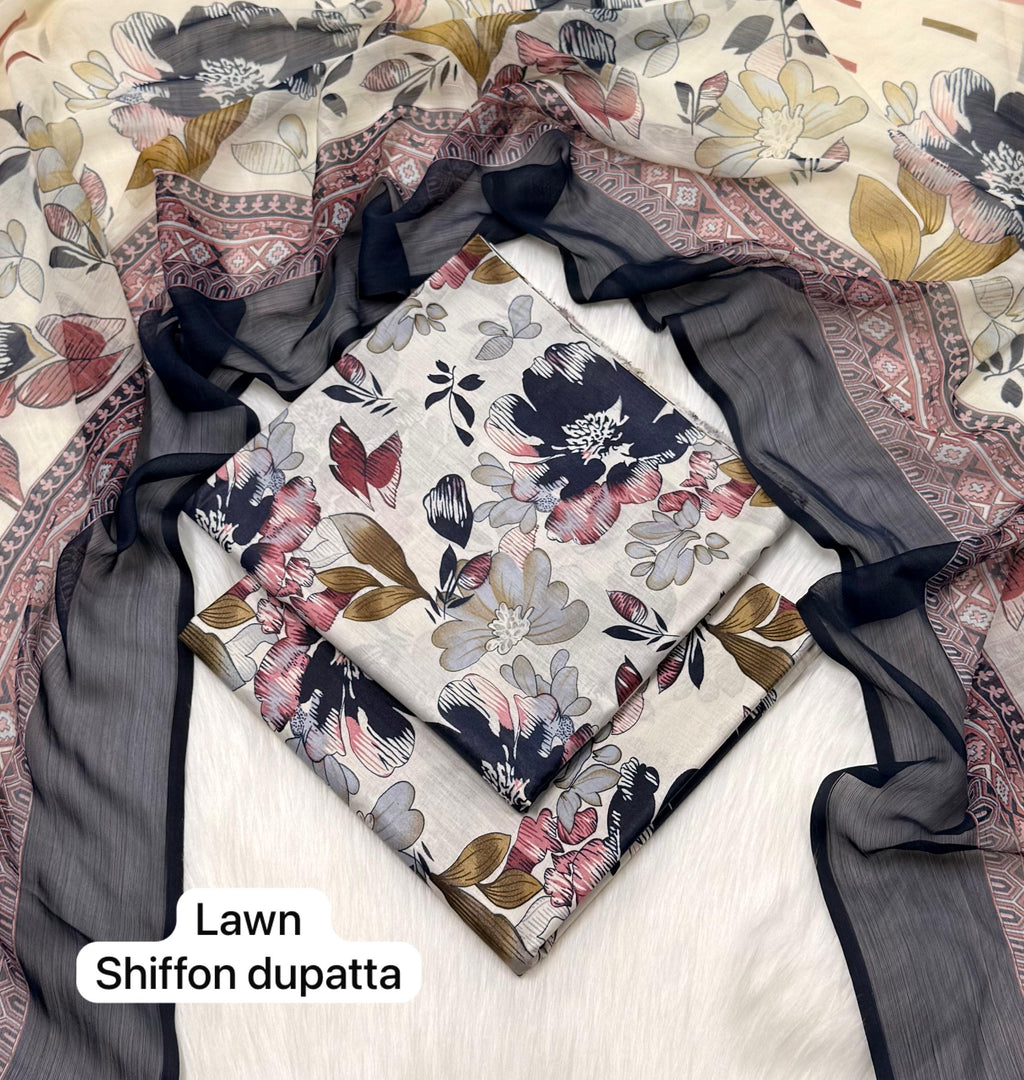 IZNIK | Digital Printed Lawn 3pc | SL339