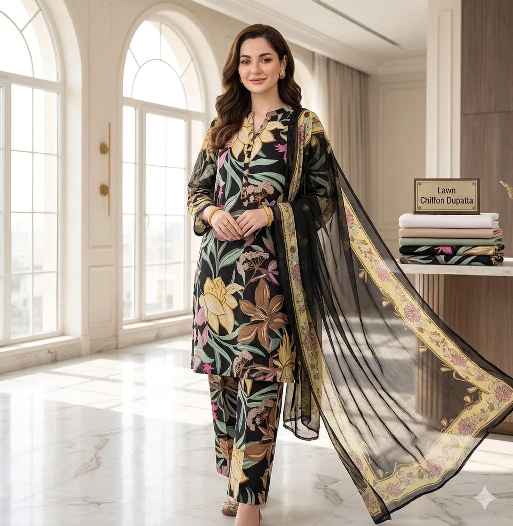 BAROQUE | Digital Printed Lawn 3pc | SL290