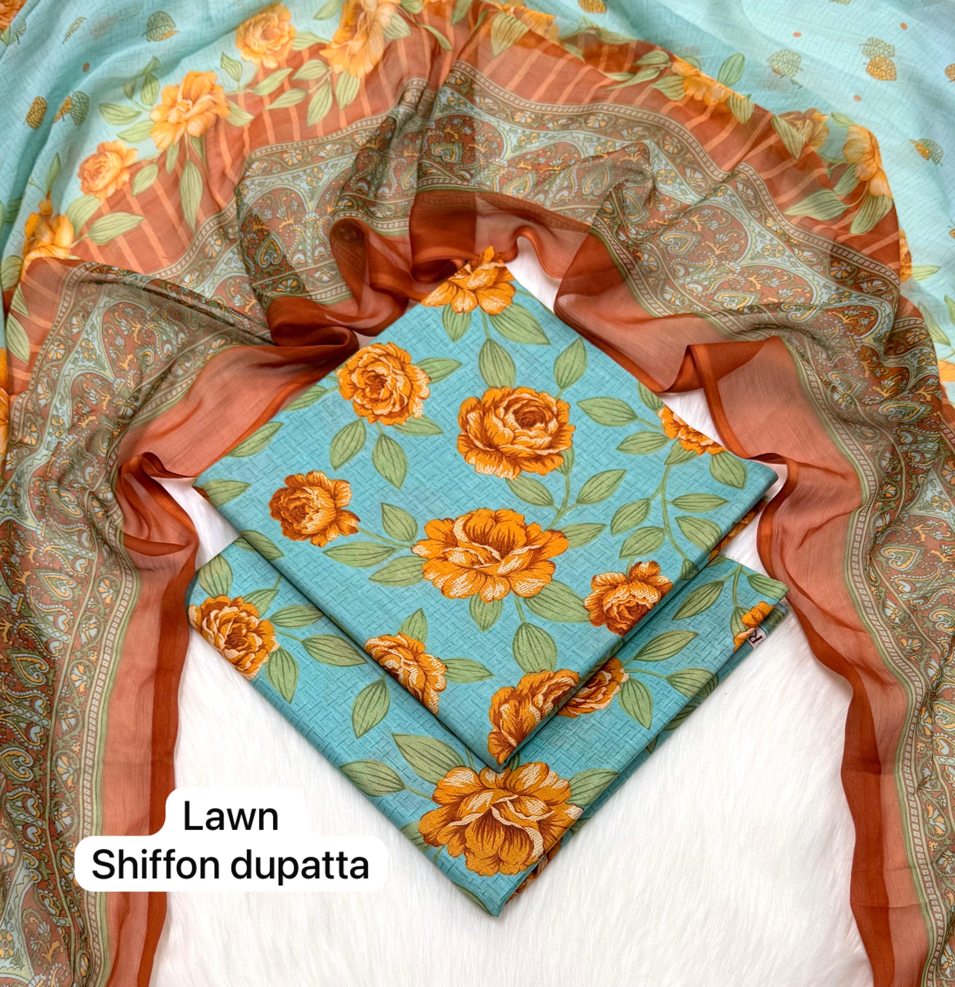 IZNIK | Digital Printed Lawn 3pc | SL337