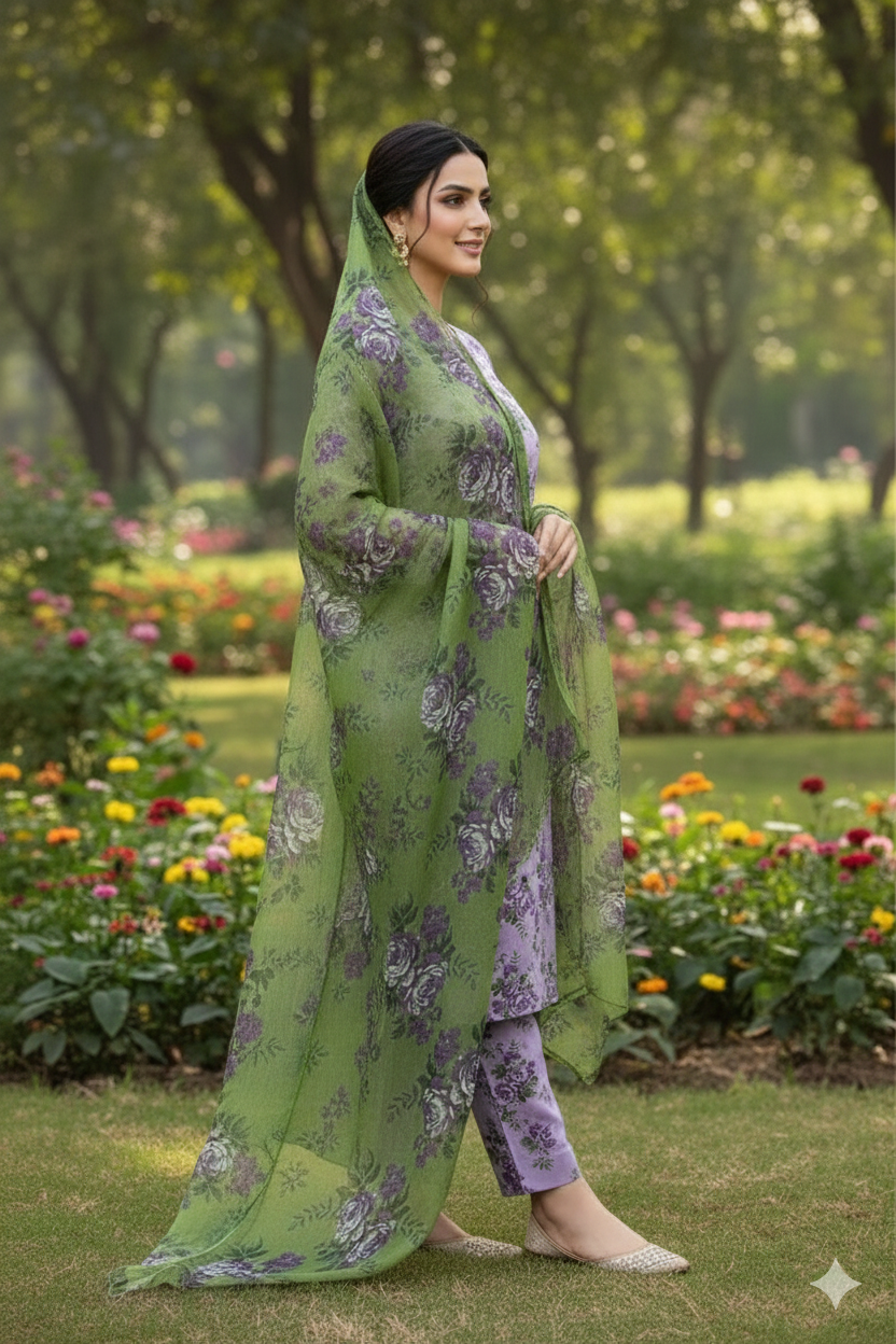 Iznik Printed Swiss Lawn 3pc