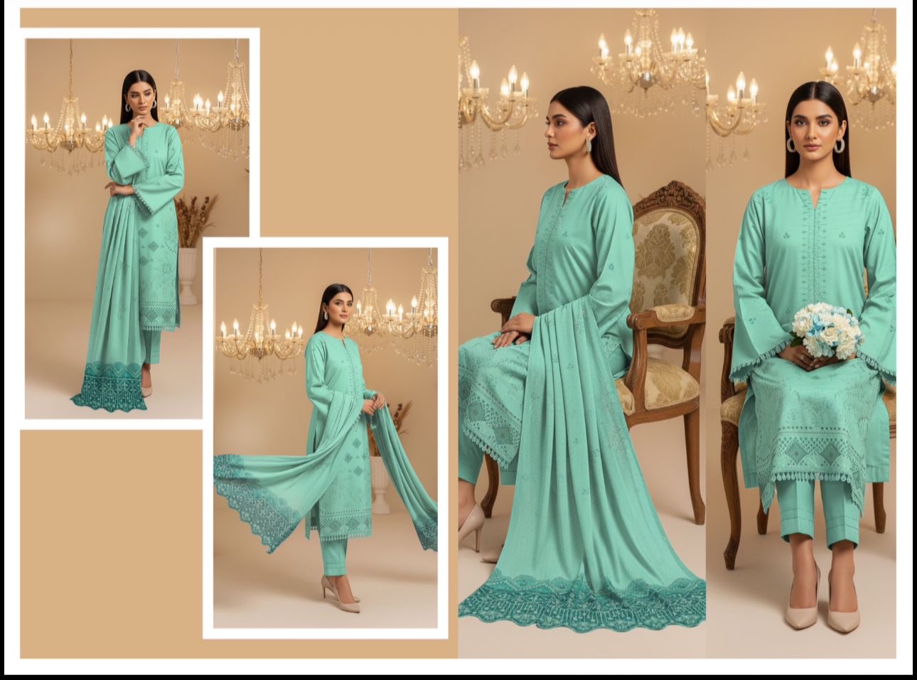 Bismil By Zimal textile Dhanak Emb 3pc