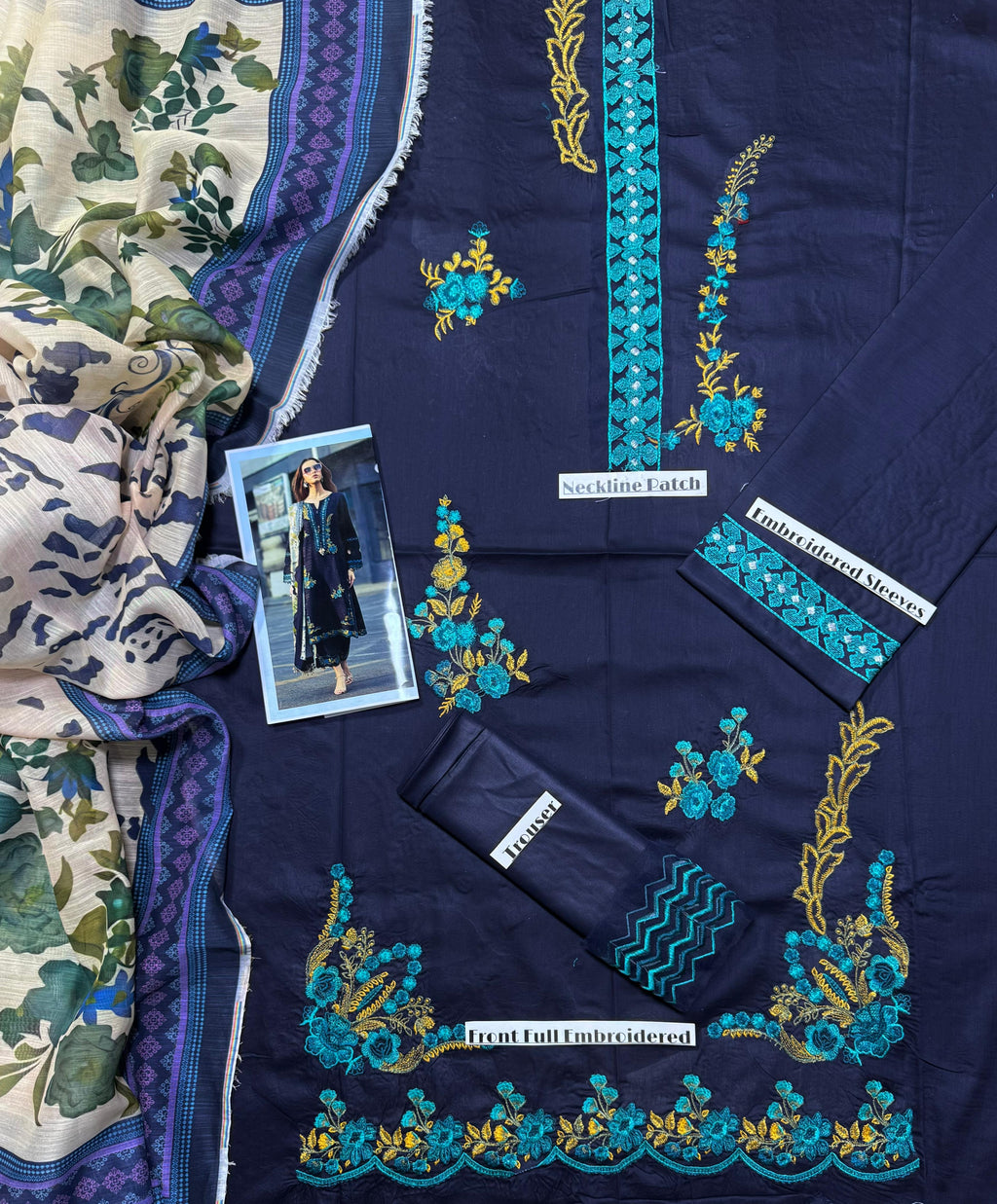 CHARIZMA-LUXURY EMBROIDERED LAWN 3pc (SL-436)