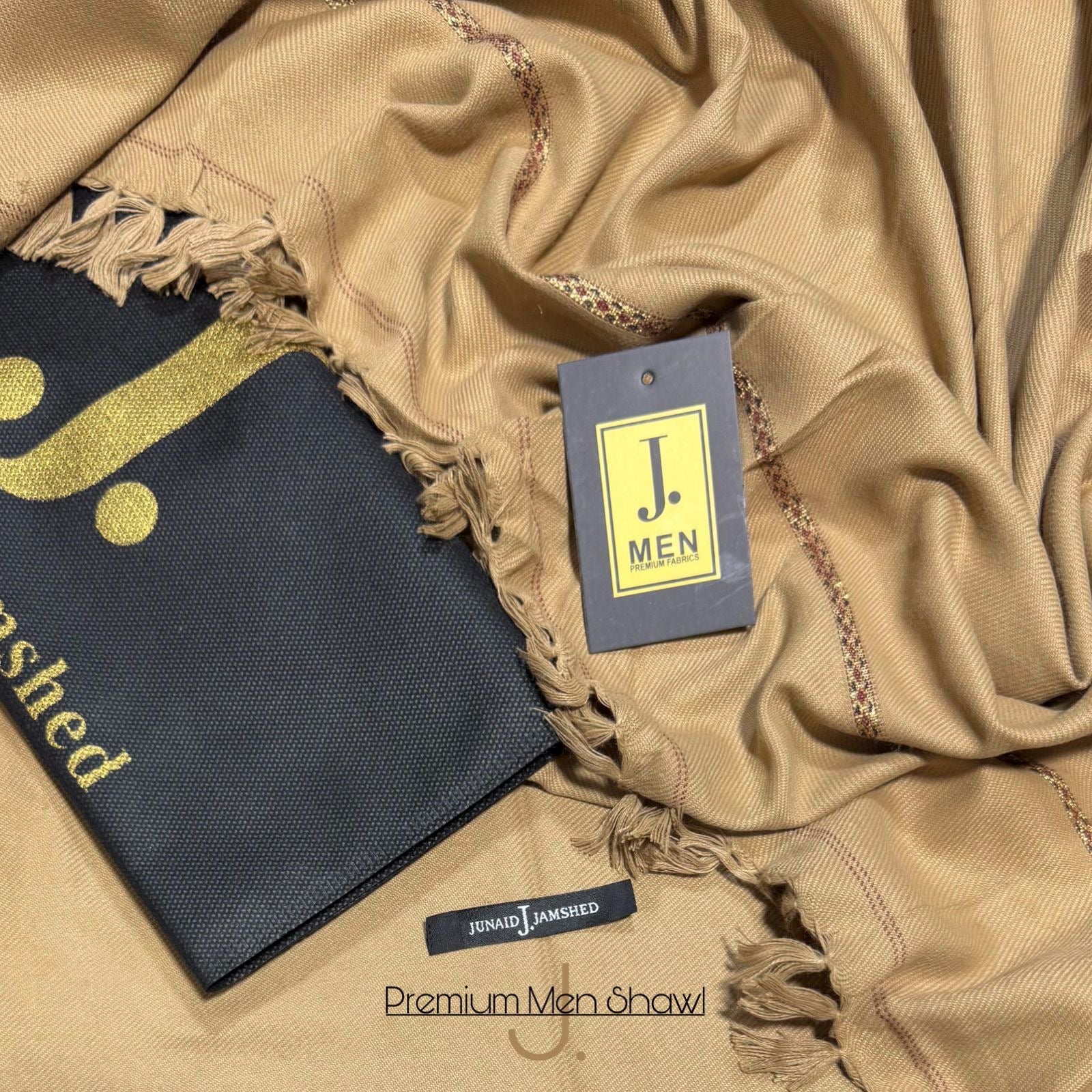 J. MEN’S SHAWL | ALMOND | SL-1309