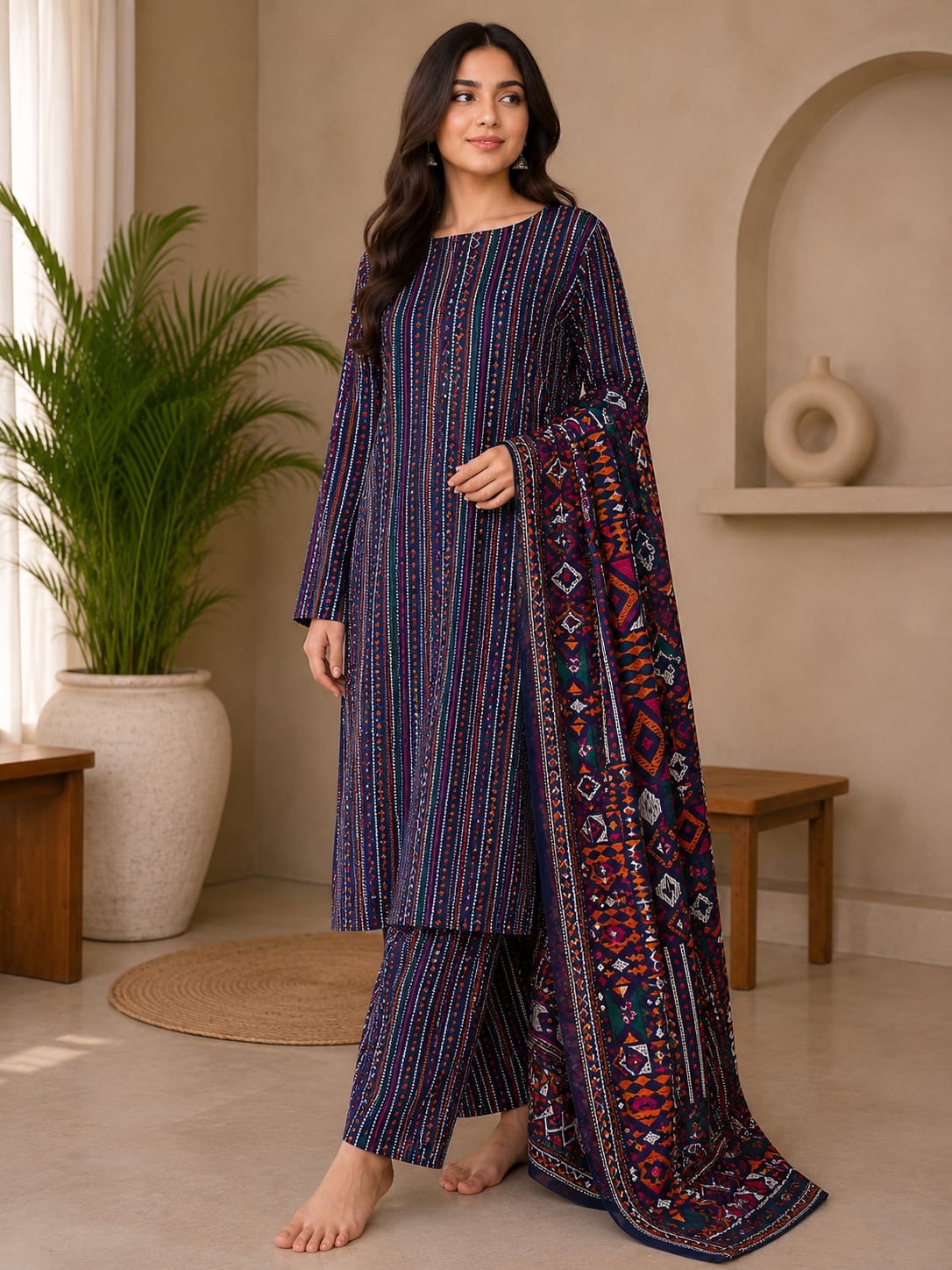 BIN SAEED | DIGITAL PRINTED LAWN 3pc | SL-455B