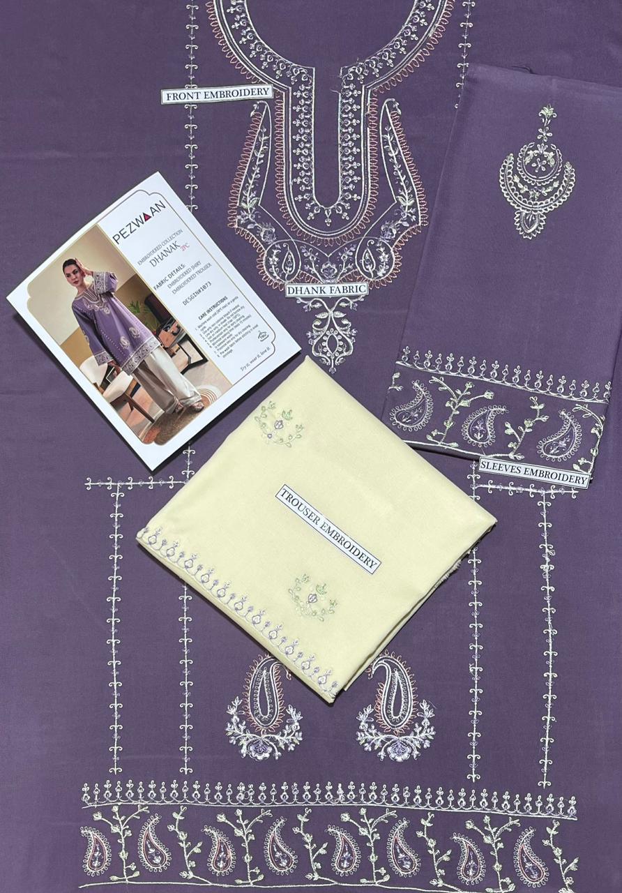 PARISA | EMBROIDERED DHANAK UNSTITCHED 2pc | SL-6183
