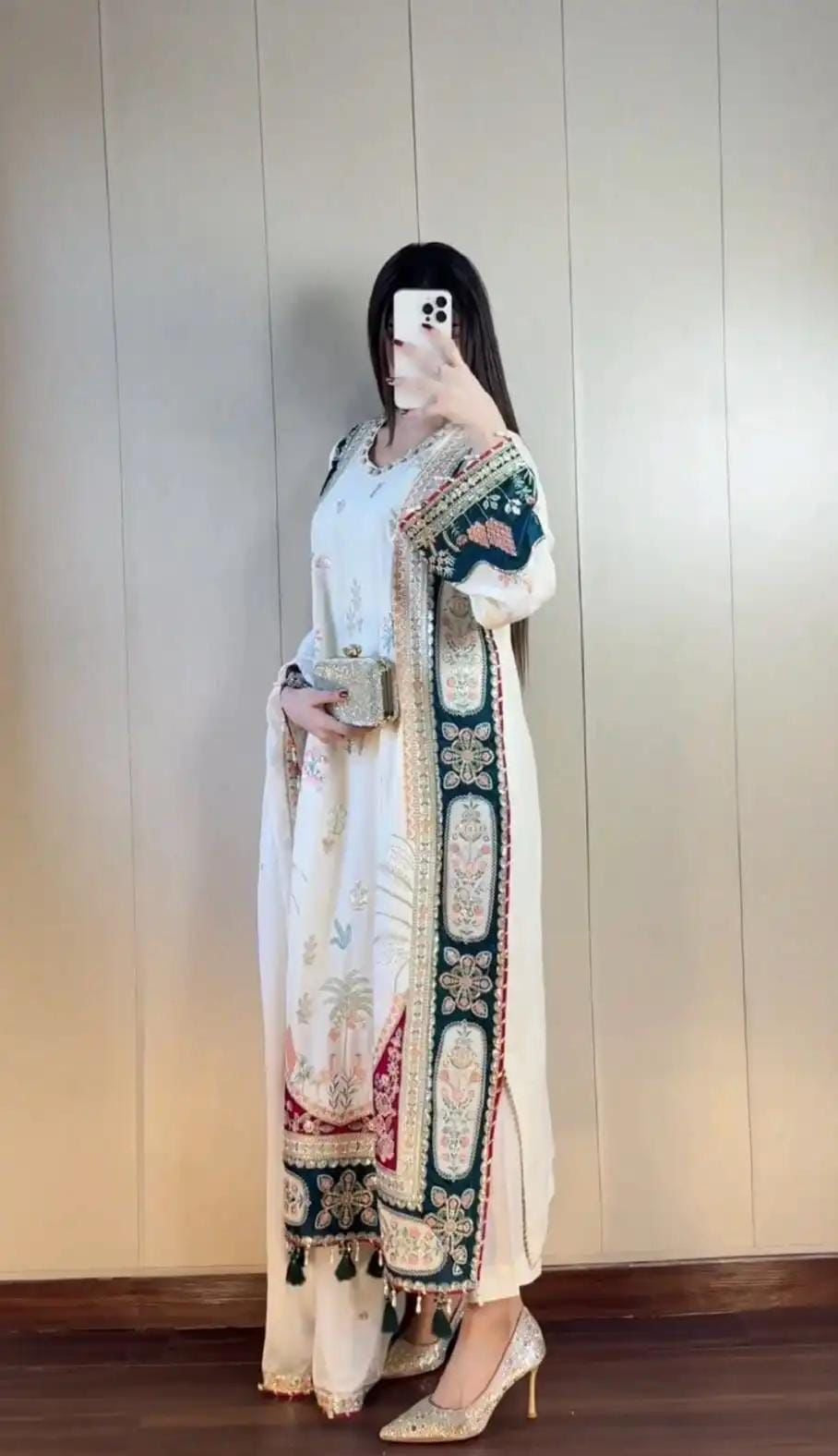 ETHNIC | FESTIVE SILK EMBROIDERED 3pc | SL-1233