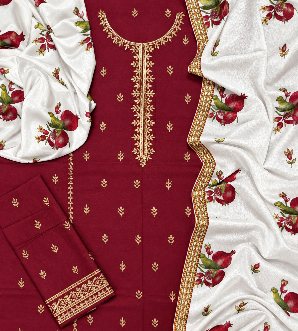 PREET | EMBROIDERED DHANAK SILK 3pc | SL457