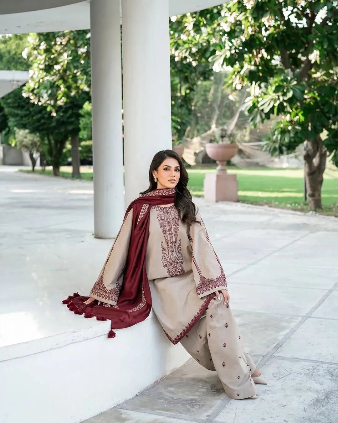 URGE EMBROIDERED DHANAK UNSTICHED 3pc (SL-4548)