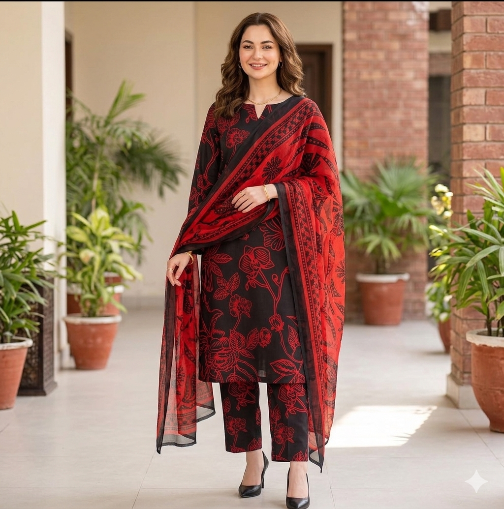 XENIA | Digital Printed Lawn 3pc | SL222