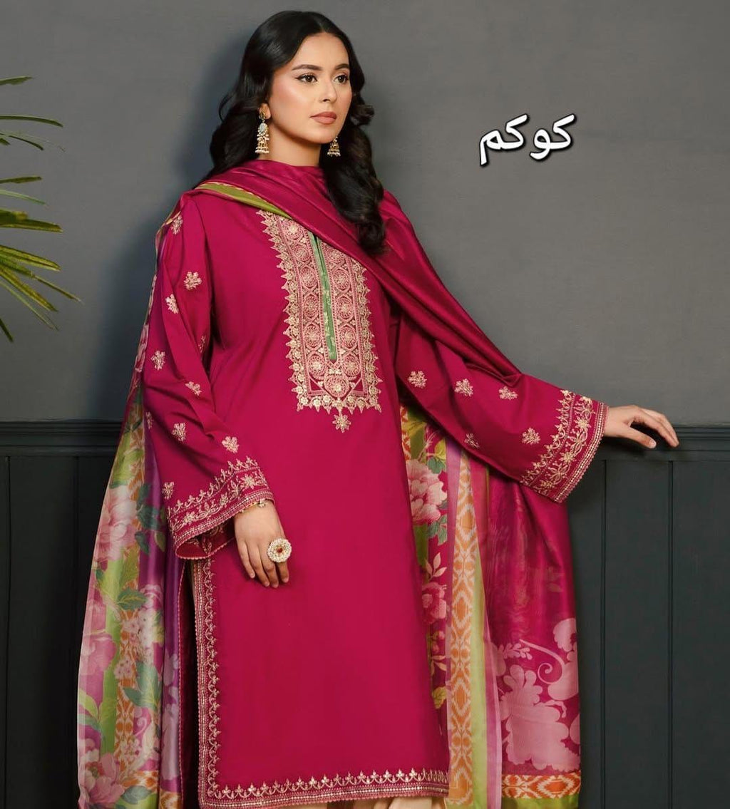 Kokum-Luxury Lawn Embroidered 3pc (SL-359)