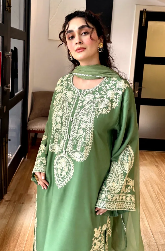 SAGE-Batik EMBROIDERED 3pc (SL-1220)