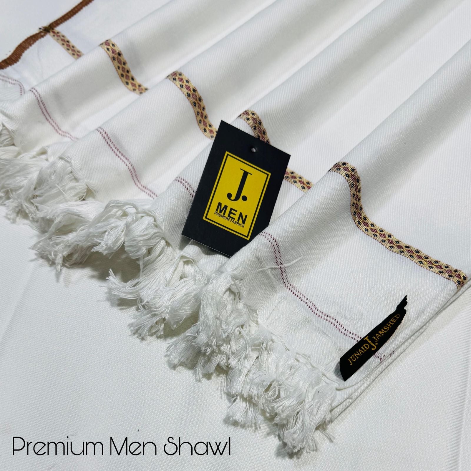J. MEN’S SHAWL | Off White | SL-1301