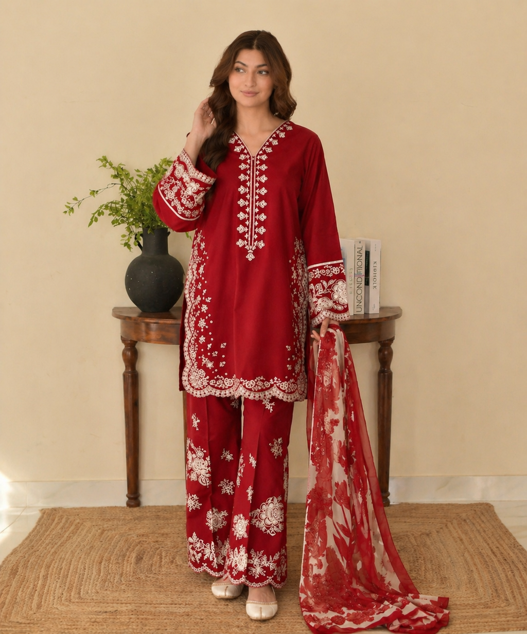 COCO By ZS | Heavy Embroidered Lawn Unstiched 3pc | SL-5504