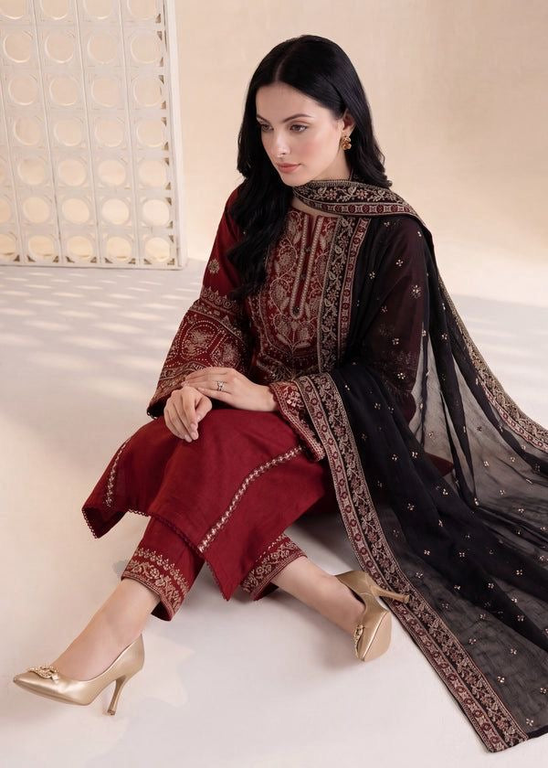 BATIK | LUXURY EMBROIDERED DHANAK UNSTICHED 3pc | SL-615