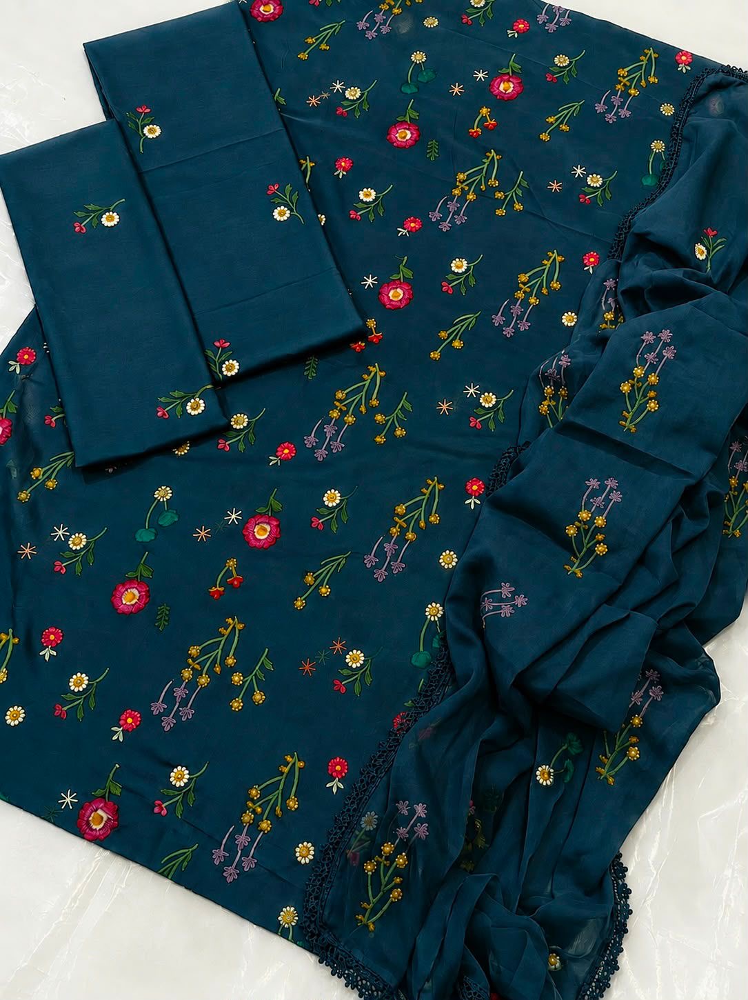 ANEELA’s | LUXURY DHANAK EMBROIDERED UNSTITCHED 3pc | SL-941