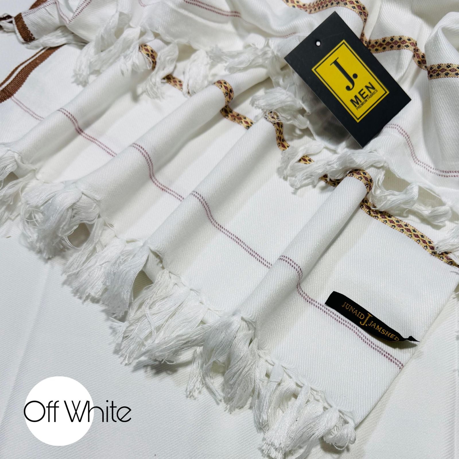 J. MEN’S SHAWL | Off White | SL-1301