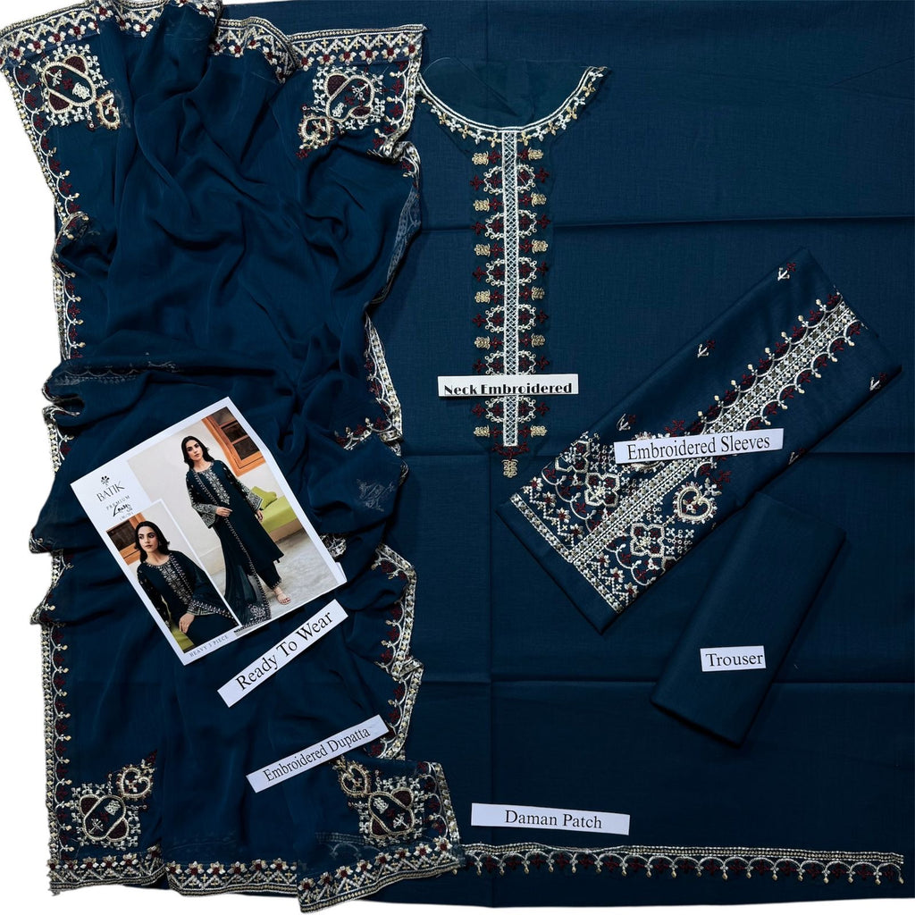 ZIVAH-EMBROIDERED LAWN 3pc (SL-1128)