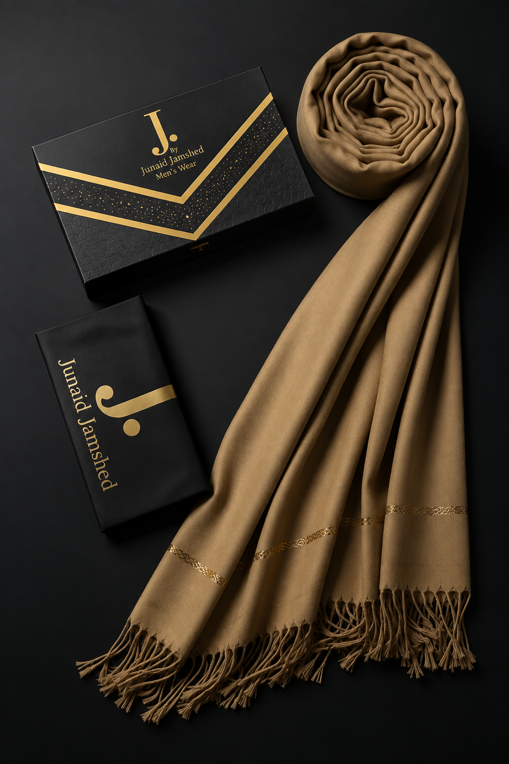 J. PREMIUM WOOL SHAWL | SL-640 | Camel