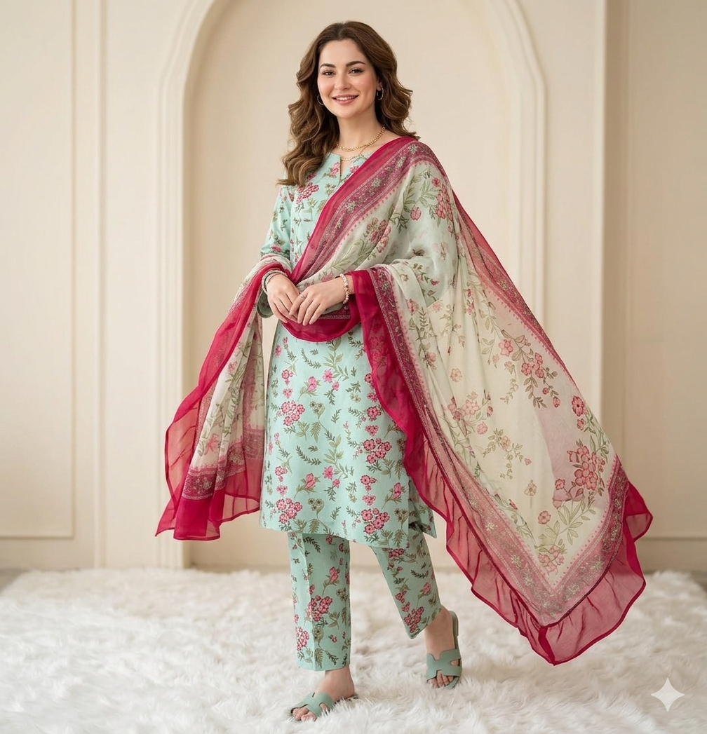 IZNIK | Digital Printed Lawn 3pc | SL221