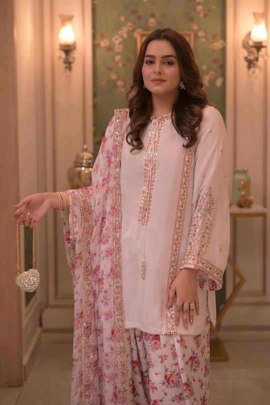 ANEELA’s | LUXURY FESTIVE EMBROIDERED PRINTED SILK 3pc | SL-1249