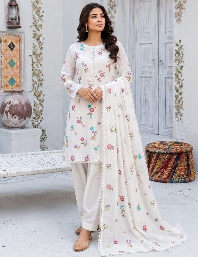 ANEELA’s | LUXURY DHANAK EMBROIDERED UNSTITCHED 3pc | SL-938