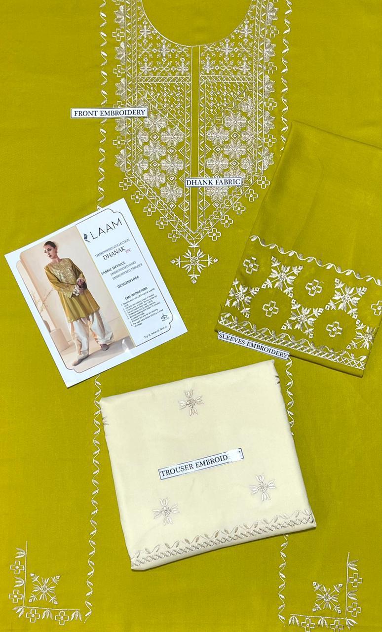 WANIYA | EMBROIDERED DHANAK UNSTITCHED 2pc | SL-620