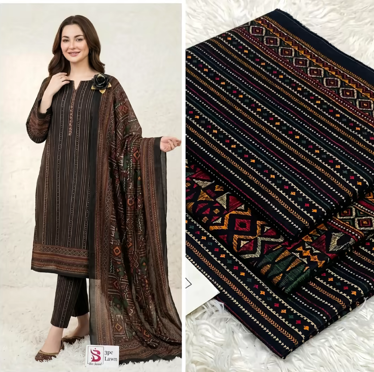 BIN SAEED | DIGITAL PRINTED LAWN 3pc | SL-455