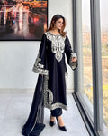 KAIRA BLACK EMBROIDERED LAWN 3pc (SL1035)