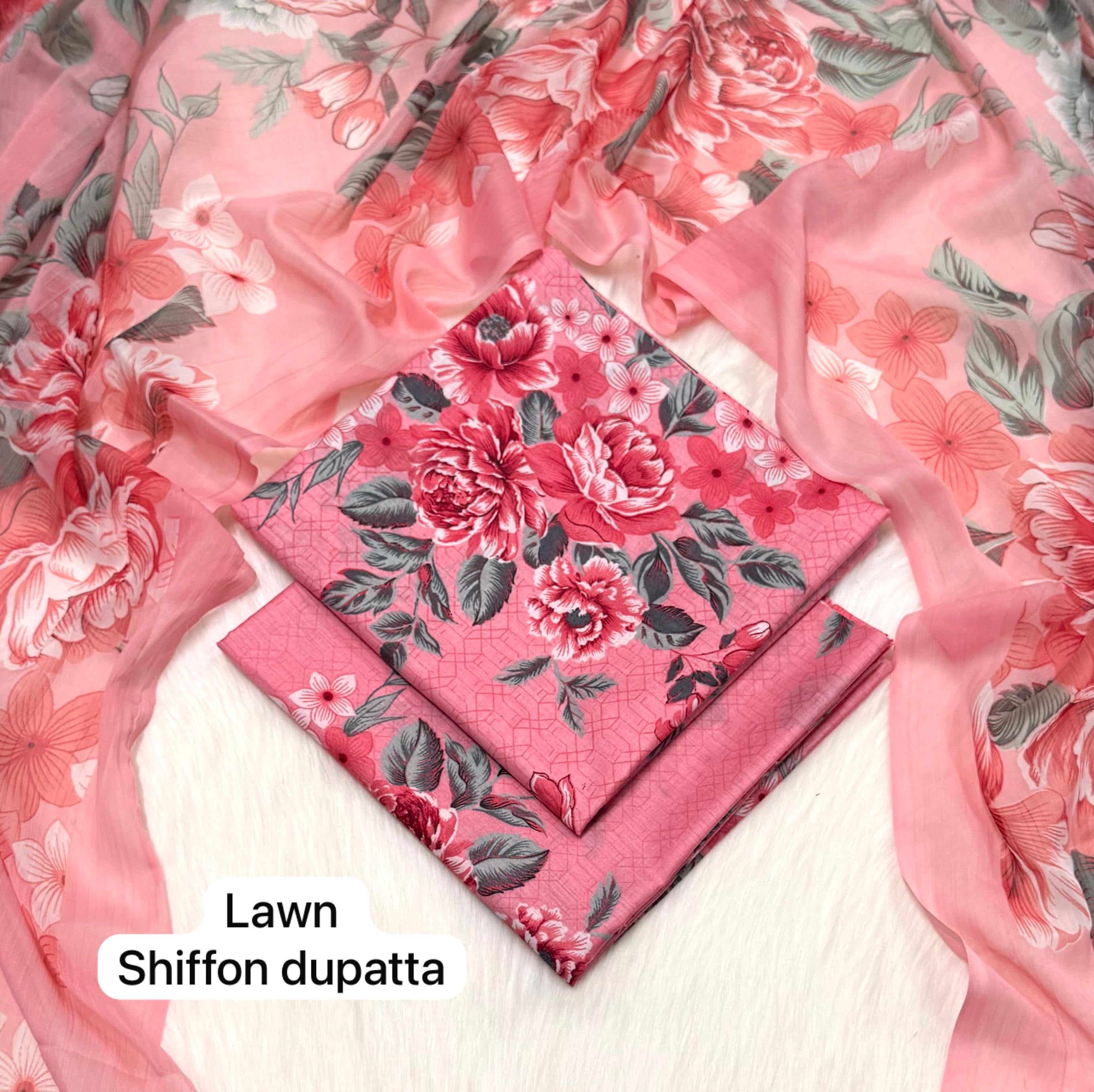 IZNIK | Digital Printed Lawn 3pc | SL330