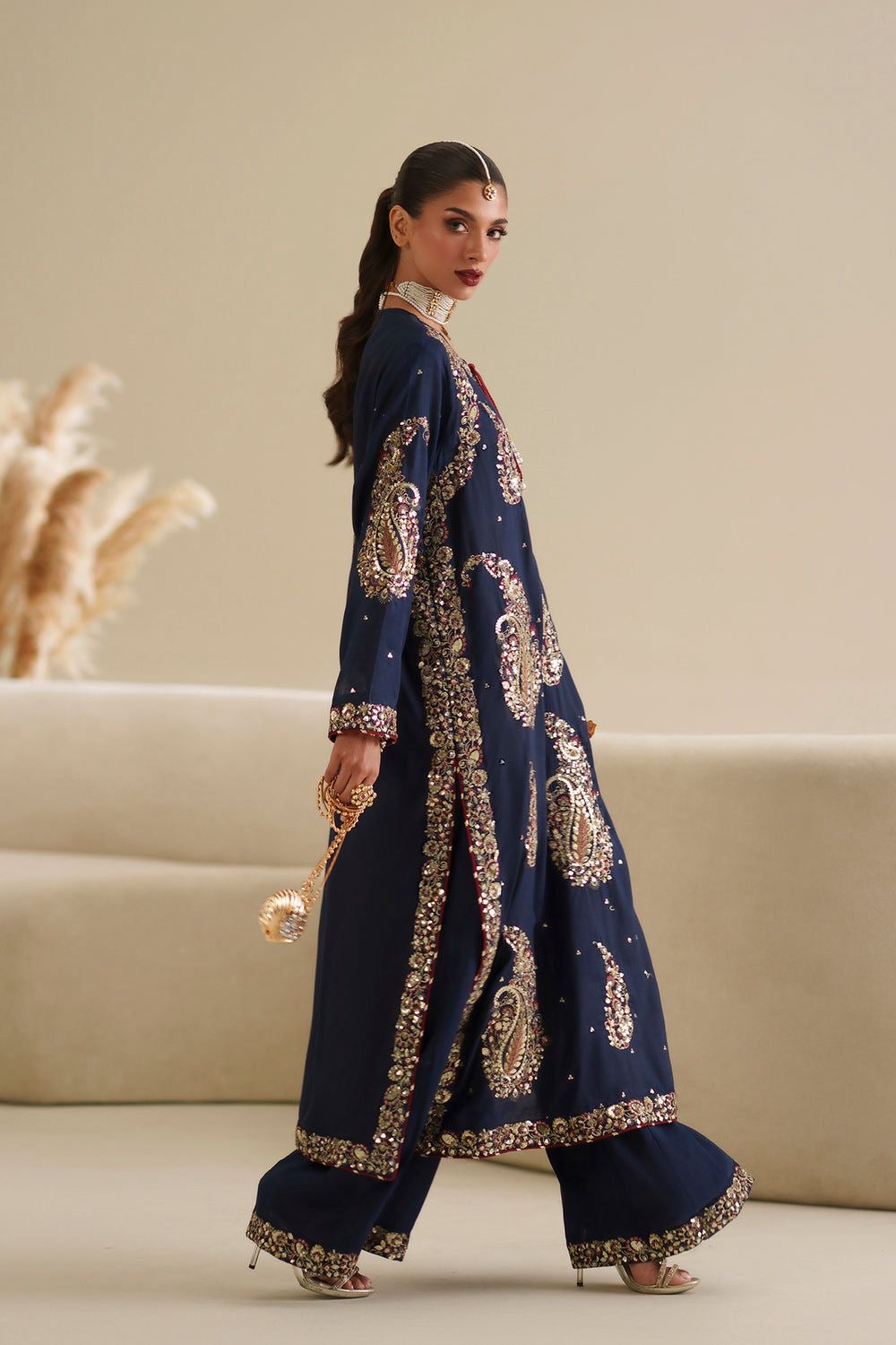 ETHNIC | FESTIVE SILK EMBROIDERED 2pc | SL-1938