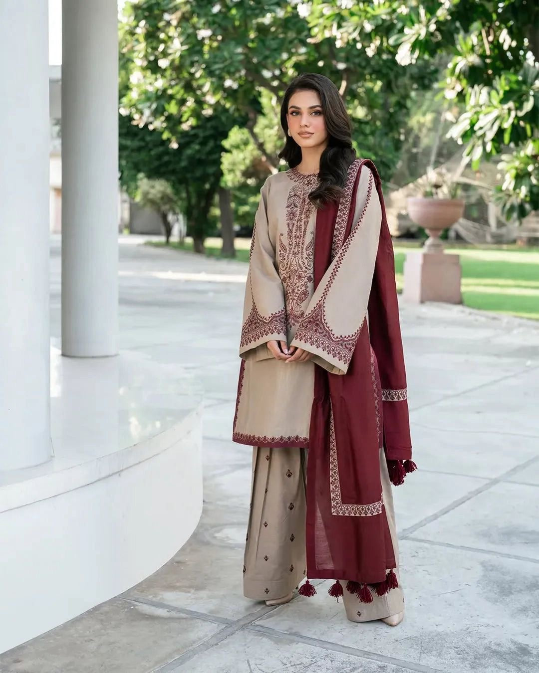 URGE EMBROIDERED DHANAK UNSTICHED 3pc (SL-4548)